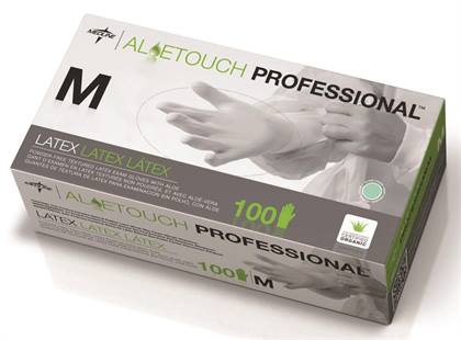 Medline Aloetouch Professional PF Latex Gloves X-Small 100/Box MDS198153 thumbnail 2