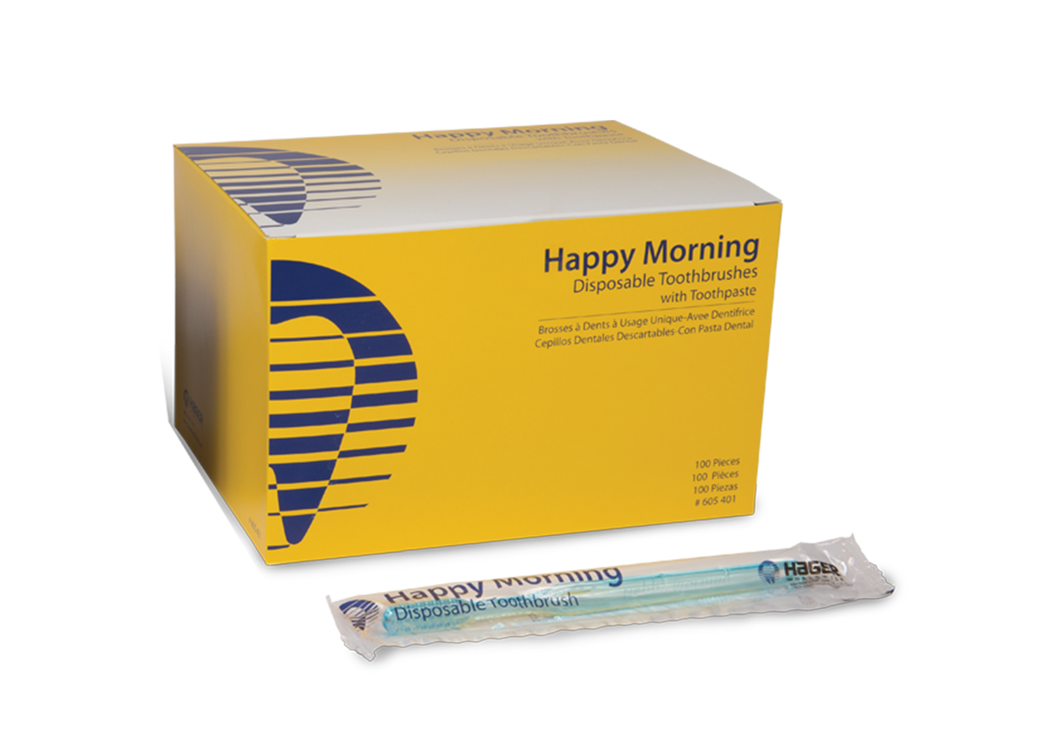 Happy Morning Toothbrush, with Mint Toothpaste, 100/Box, 605401 thumbnail 14