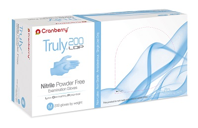 Truly 200 Nitrile Exam Gloves Large Blue Non-Sterile thumbnail 2