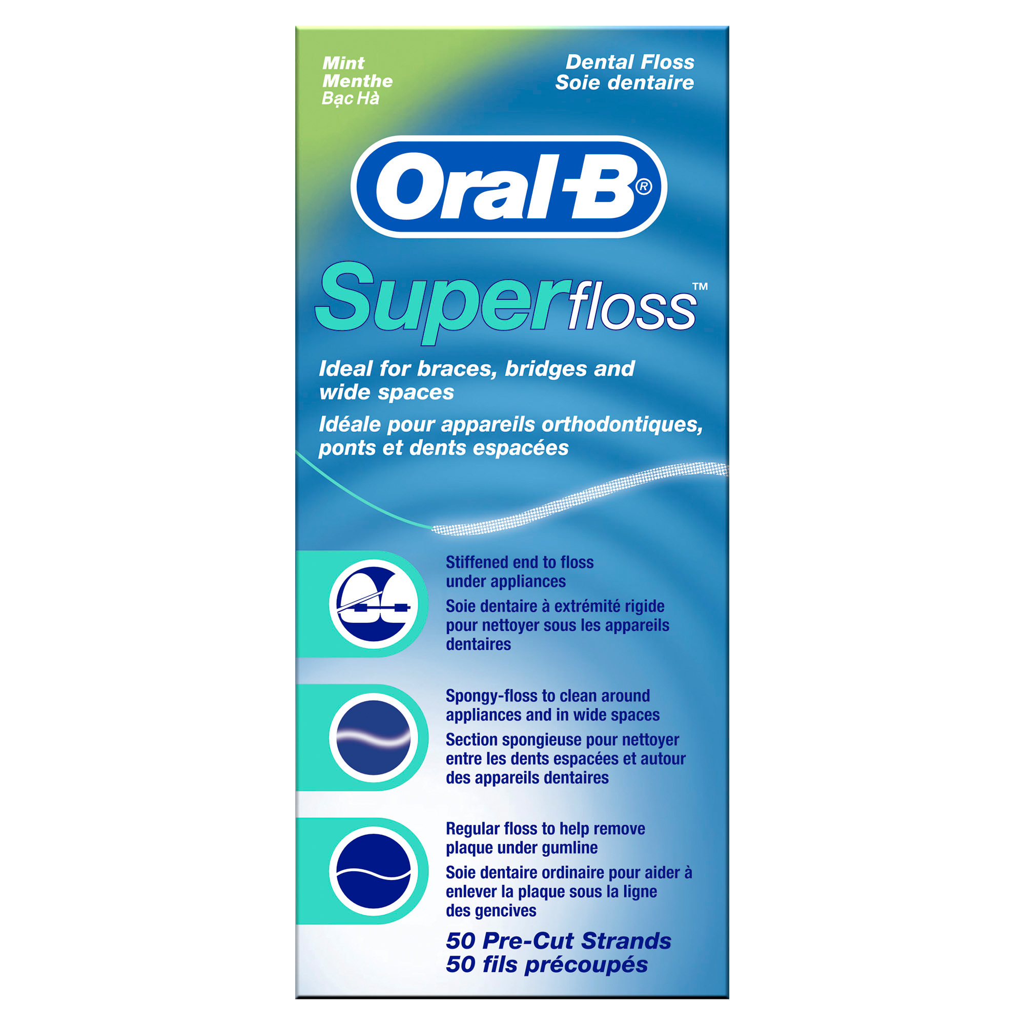 P&G - Super Floss, Office Pack, Mint, Pre-Measured Strands, 50/bx, 24 bx/cs (Old part #84855870) thumbnail 8