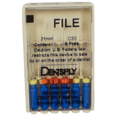 Hand K-File 21 mm Size 30 Stainless Steel Blue 6/Pk thumbnail 11