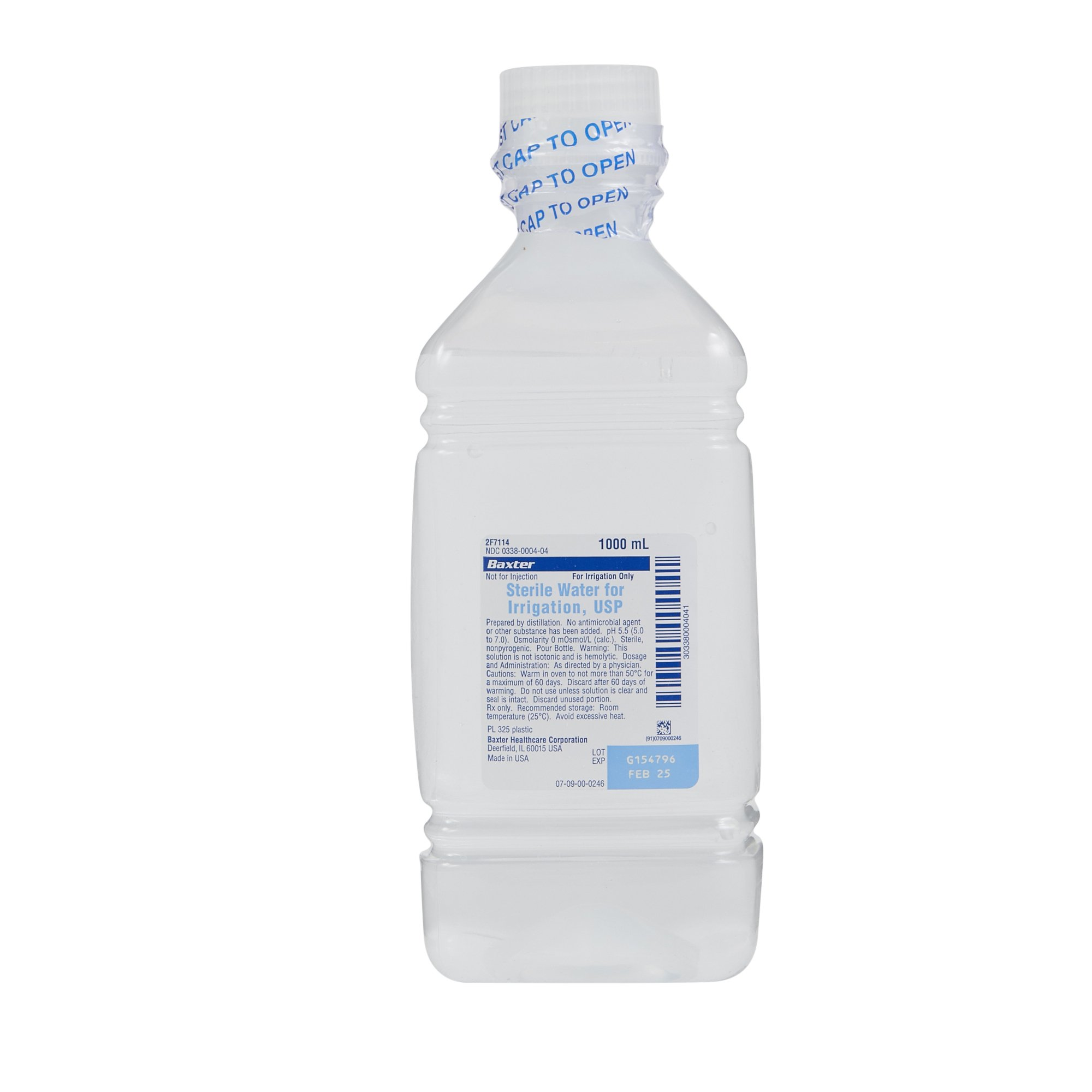 STERILE WATER FOR IRRIGATION 1000ML BTL - STERILE WATER FOR IRRIGATION 1000ML BTL - Image 1