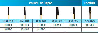 Great White Ultra Series Carbide Burs, FG, Round End Taper, # 856-020, 5/Pk, 18189-5 thumbnail 10