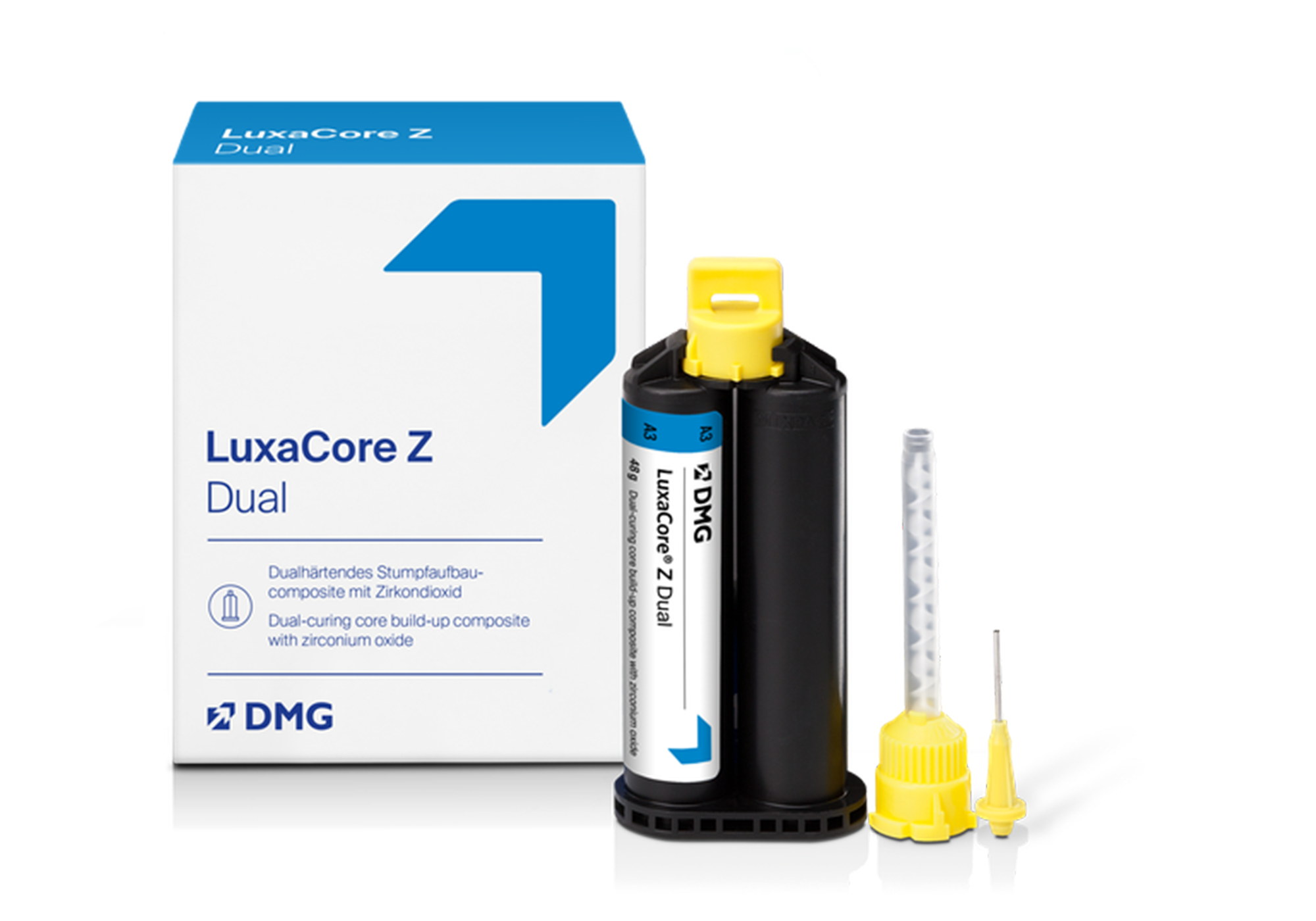 LuxaCore Z-Dual Core Build-Up Material, Automix Cartridge Kit, 50 g, Blue, 1/Pk, 213331 thumbnail 15