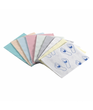 Professional Regular Bibs, 3-Ply, 13" x 19", Blue, 500/Pk, WTXBL thumbnail 10