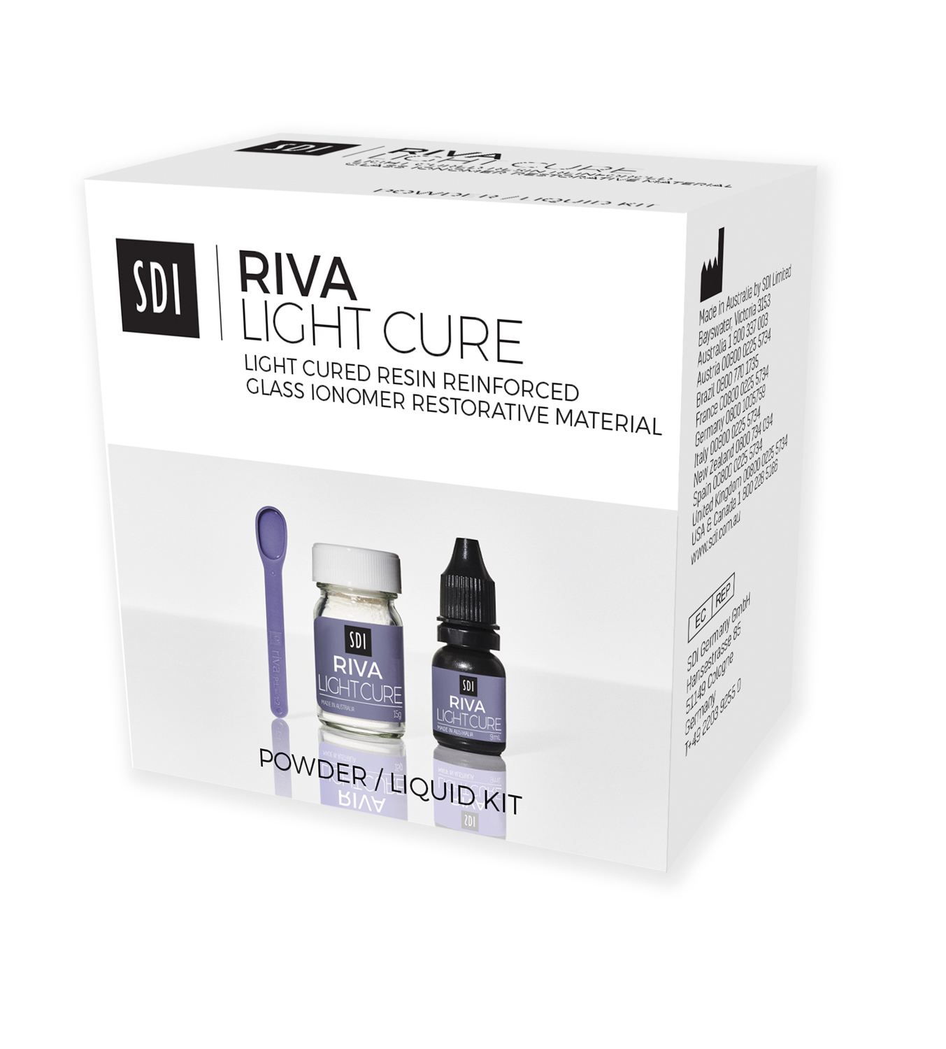 Riva Light Cure Glass Ionomer Powder / Liquid A2 Kit Ea thumbnail 5