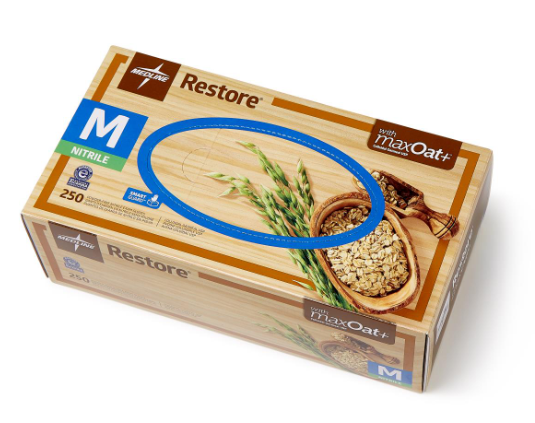 -Restore Nitrile LRG Gloves Colloidal Oatmeal (250) product image