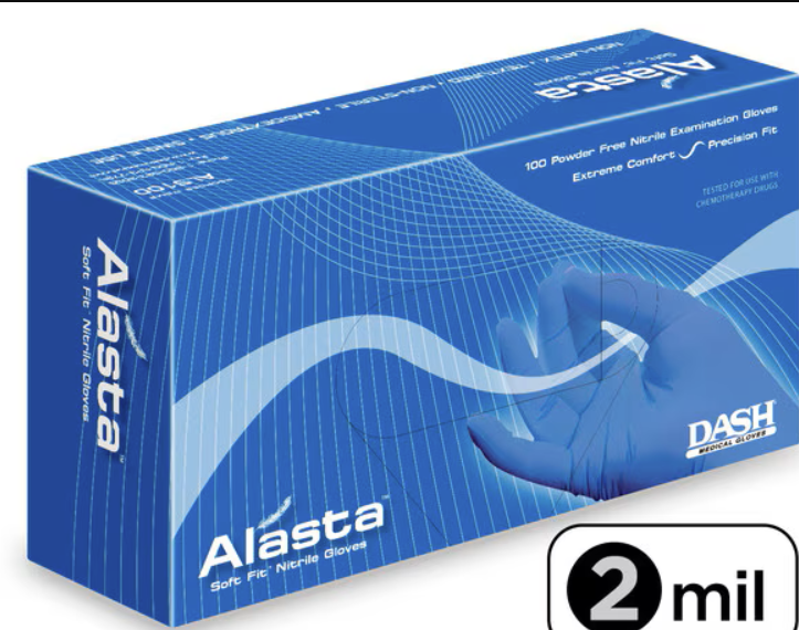 Alasta Nitrile Exam Gloves, Powder-Free, Large, White, 100/Box, AW100L thumbnail 11