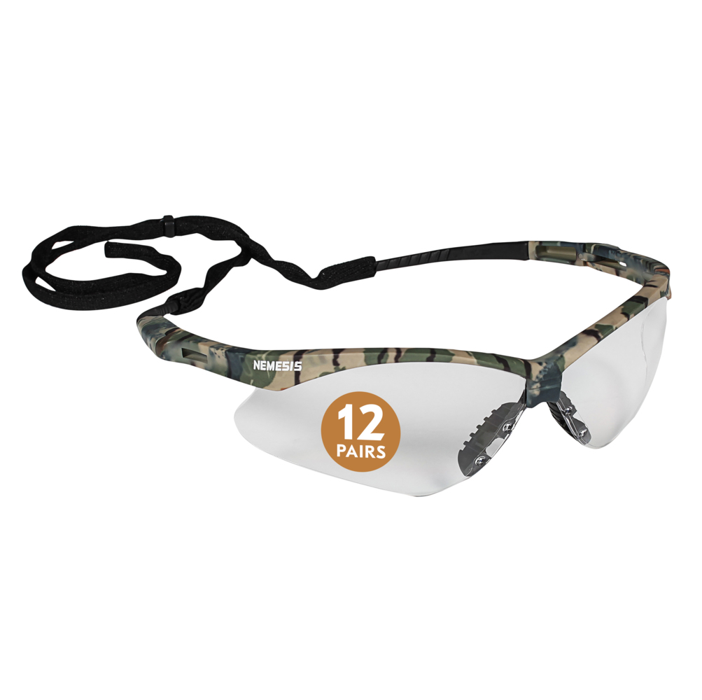 KC Nemesis Safety Eyewear Clear AF Lens Camo Frame thumbnail 2