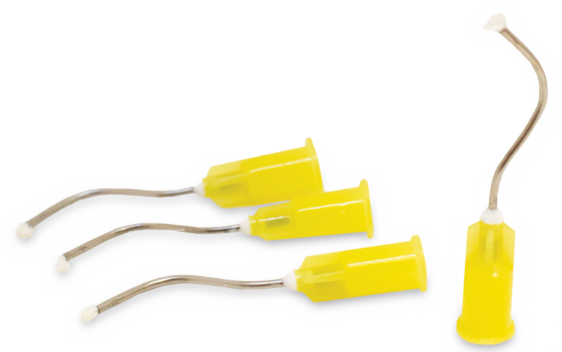 Yellow Pre-Bent Tip w/Brush End (100) product image