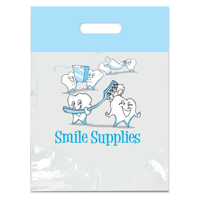 2-Color Bags Tooth Supplies White 9 in x 13 in 100/Pk thumbnail 2