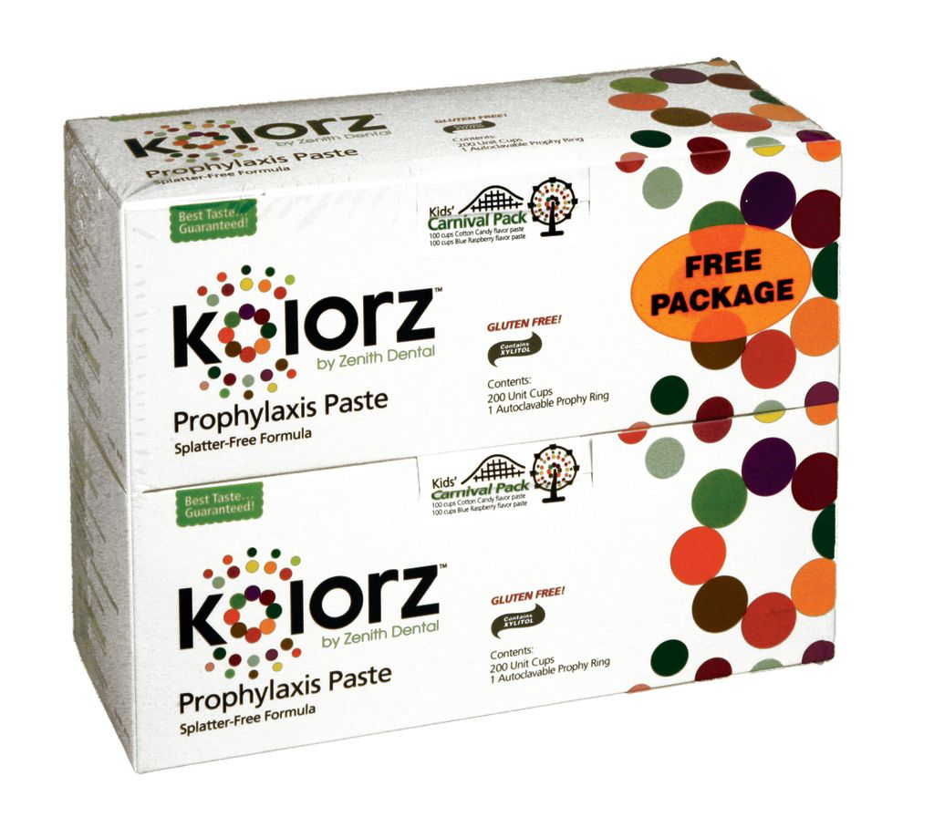 Kolorz Prophylaxis Paste, Carnival Pak, Medium, Cotton Candy & Blue Raspberry, 200/Box, 788409 thumbnail 15