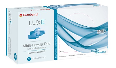 LUXE Nitrile Examination Gloves, Powder Free, Non-Sterile, Medium, Azure Blue, 300/Bx, CR3667 thumbnail 14