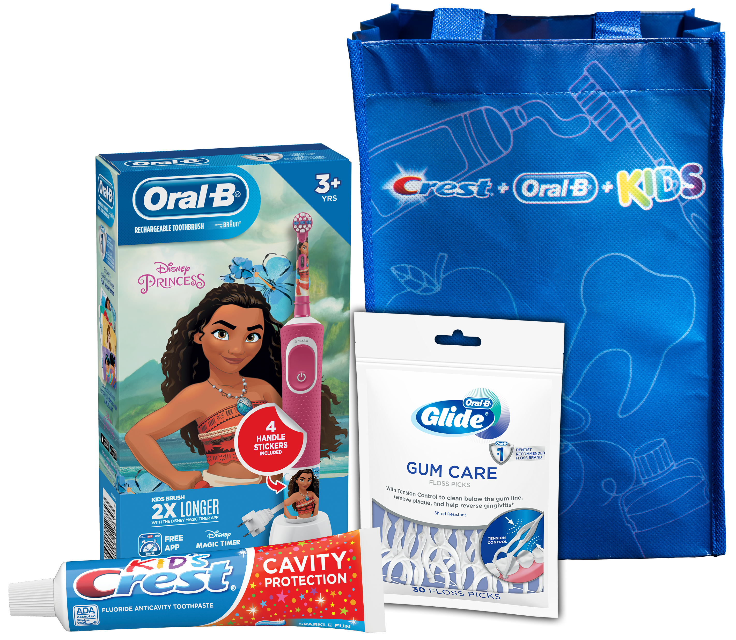 Crest Oral-B Kids Power Toothbrush With Moana Bundle 3/Ca product image