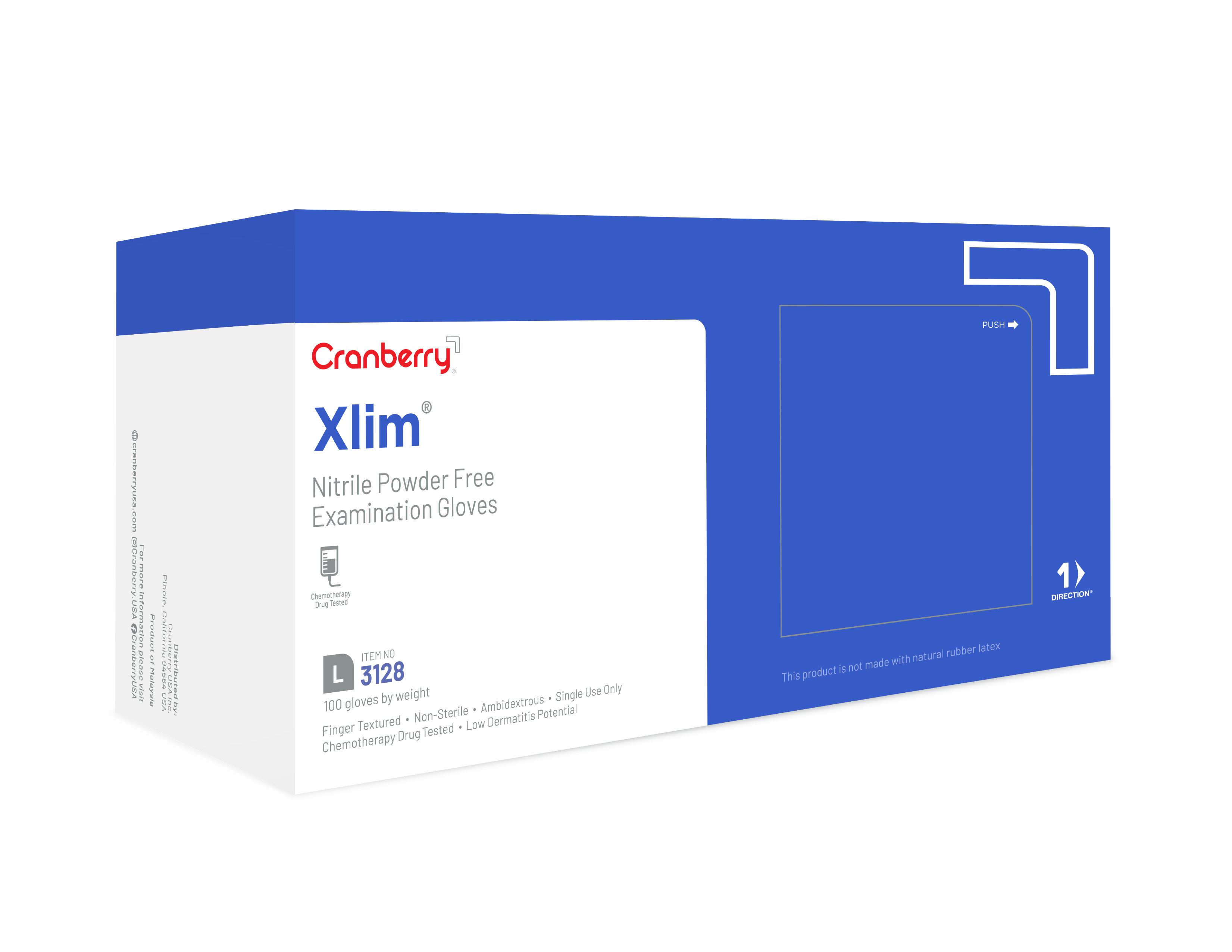 Xlim Nitrile Exam Gloves Large Dark Blue Non-Sterile thumbnail 11