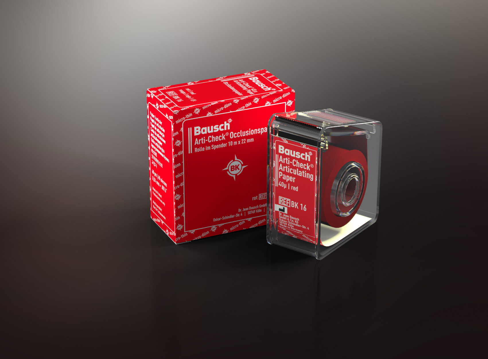 Arti-Check Articulating Paper Roll, 40 microns, Red, 22 mm x 10 m/Roll, BK16 thumbnail 12