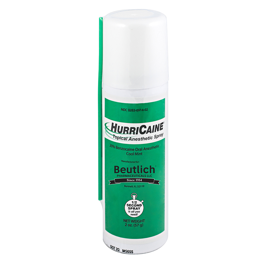Hurricaine Spray Kit Cool Mint 2oz + 100 Tubes product image