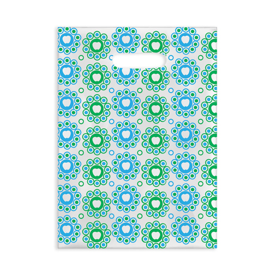 Scatter Print Bags Teeth in Circles 2 Sided Print Clear 100/Bx thumbnail 2