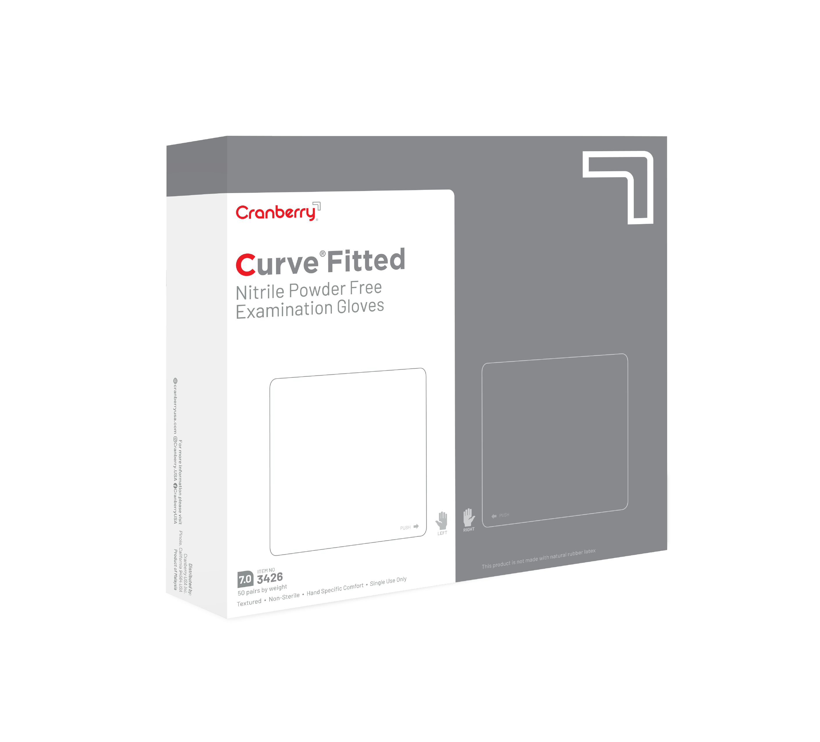 Curve Nitrile Exam Gloves Standard White Non-Sterile thumbnail 11