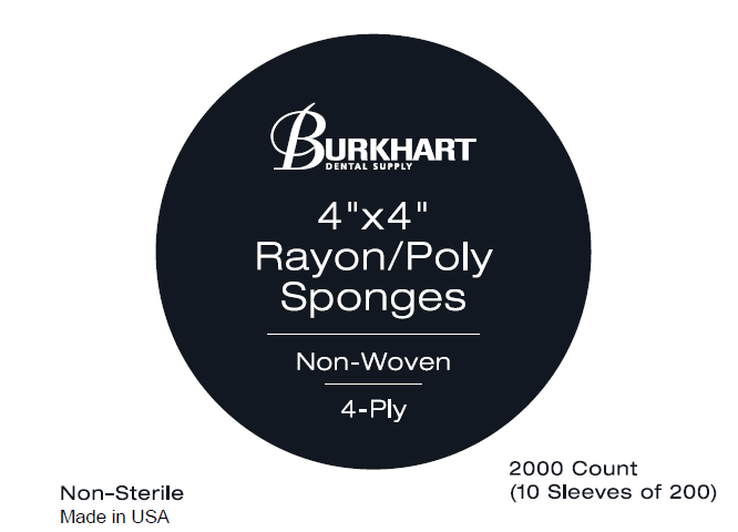 4x4 4-Ply Poly/Rayon Non-Woven Sponges NEW (2M) product image