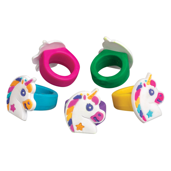 Unicorn Rings Assorted Rubber 1 in 36/Pk thumbnail 2