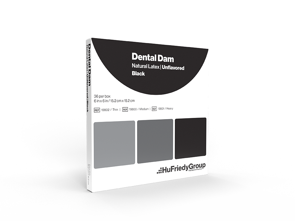 Latex Rubber Dam 5 in x 5 in Black 52/Bx thumbnail 12