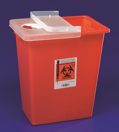 Sharps 8gal Red w/Hinged Lid thumbnail 2