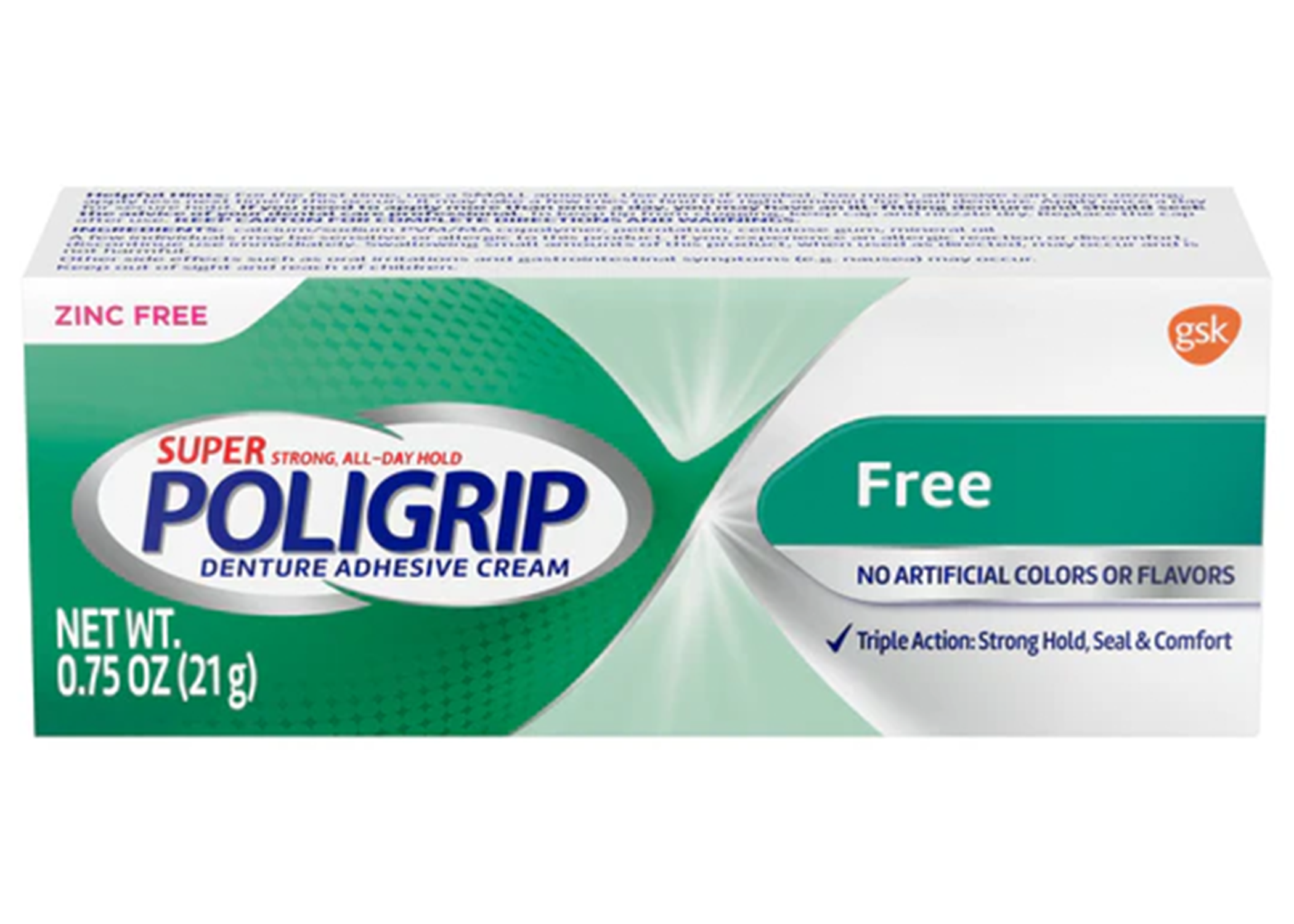 Super Poligrip Free Denture Cream 0.75oz 12/Bx thumbnail 2