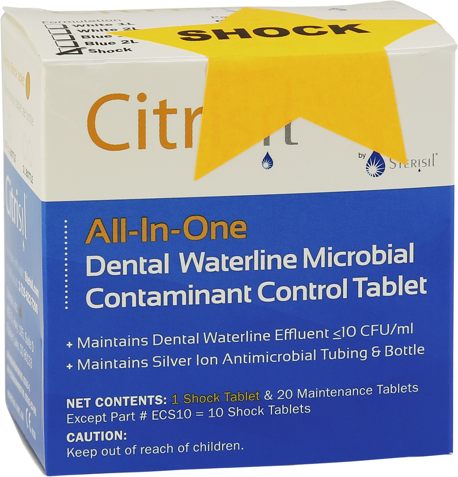 CitriSil Dental Waterline Cleaner, Shock Tablets, 20/Pk, ECS-20 thumbnail 12