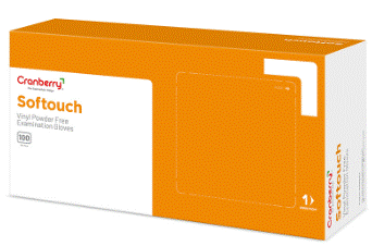 Softouch Vinyl Exam Gloves Large Standard Clear Non-Sterile product image