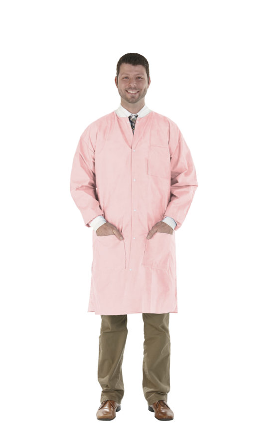 SafeWear High Performance Protective Lab Coat SMS Fbrc X-Large Pretty Pink 12/Bg thumbnail 15