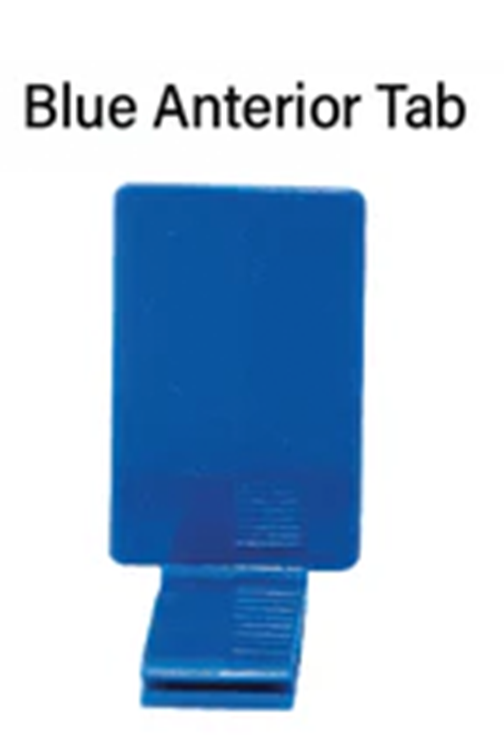 Ez Aim Individually Cut Adhesive Sensor Holder, Anterior, Blue, 50/pk, 131116 thumbnail 7