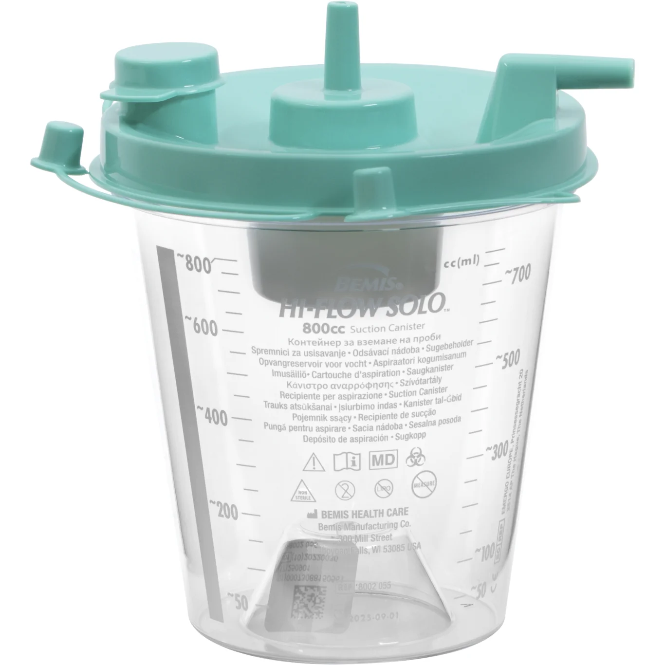 Hi-Flow Suction Canister 800cc, White Lid (70) product image