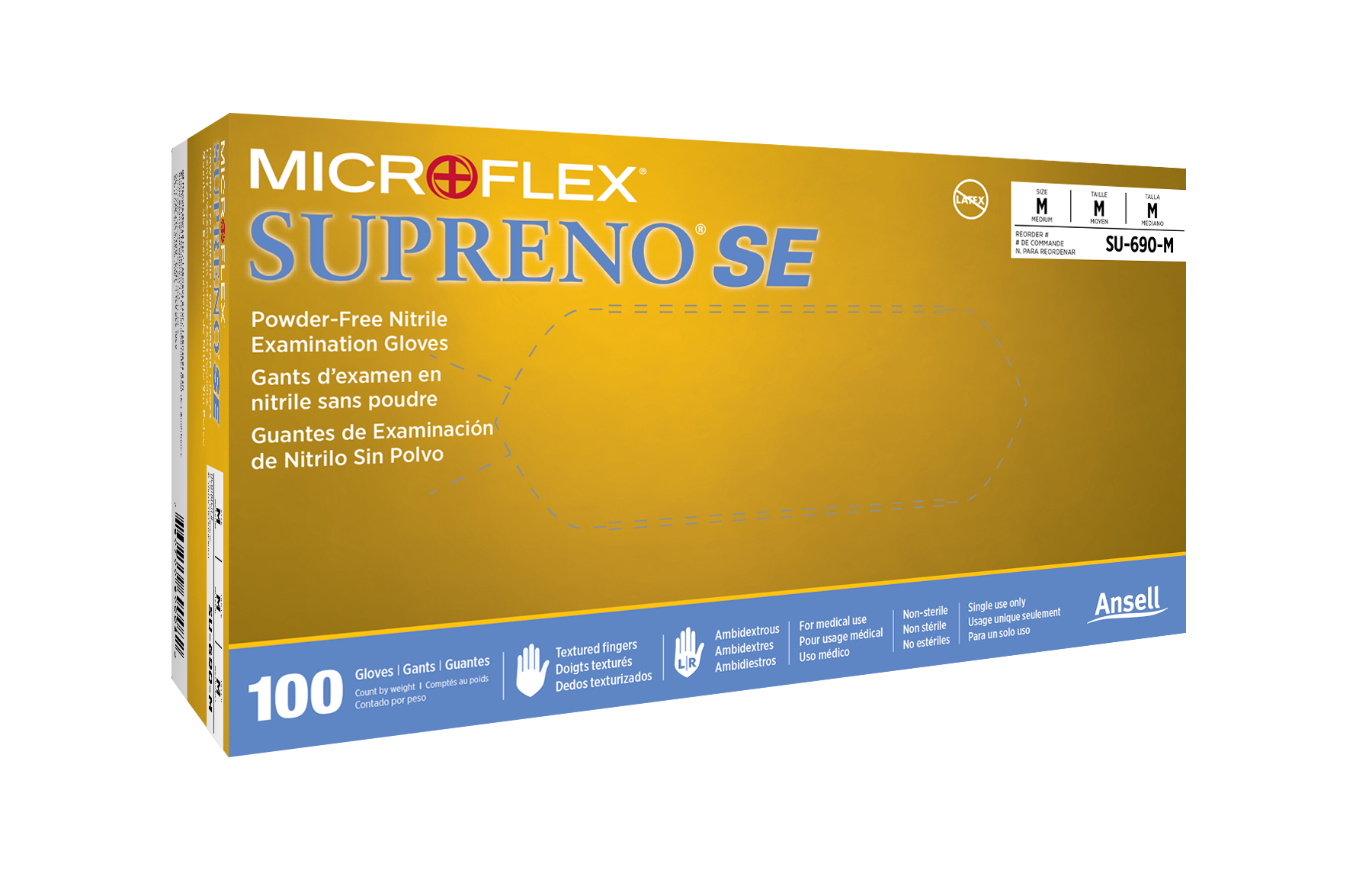 MICROFLEX Supreno SE Nitrile Exam Gloves Medium Violet Blue Non-Sterile 100/Bx thumbnail 15
