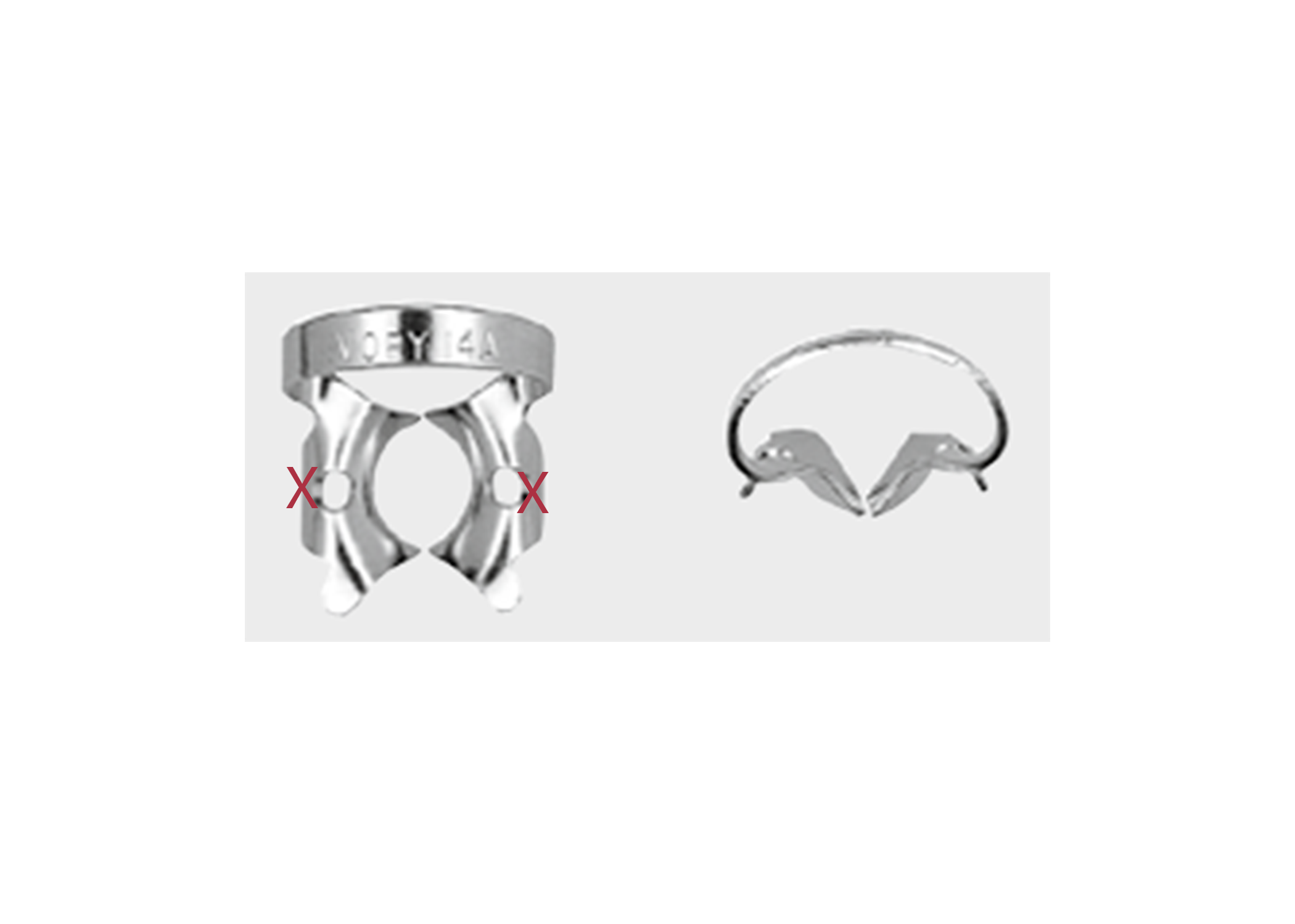 Ivory Rubber Dam Clamps, # W14A, 1/Pk, 50057556 thumbnail 14