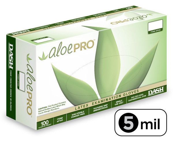 Aloepro SM/MED Latex PF Txt Gloves (100) thumbnail 2