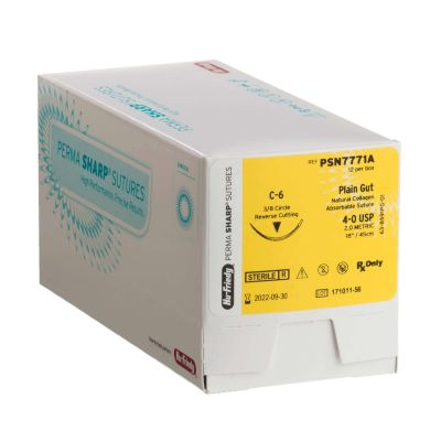 Suture Plain Gut C-6 Needle 3-0 Box of 12 image