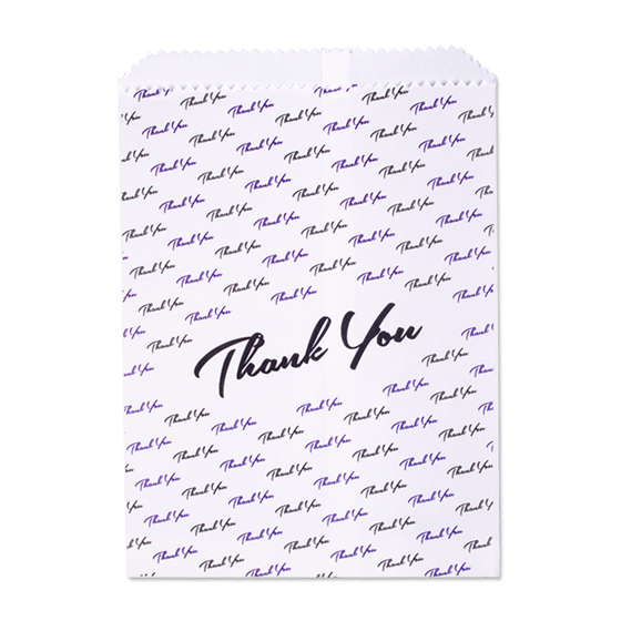 Scatter Print Bags Thank You 1-Sided White 100/Pk product image