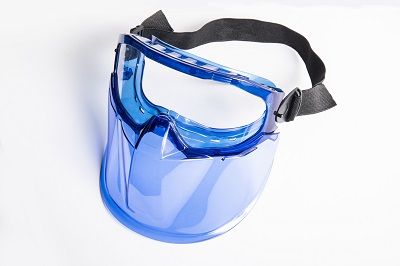 Safety Goggles w/Blue Face Shield, Clear Lens product image
