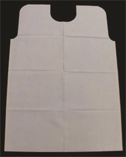 Surgery Bib W/ Cutout Xlg 29X42 Blue (50) - Surgery Bib W/ Cutout Xlg 29X42 Blue (50) - Image 1