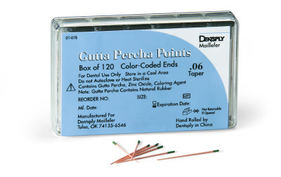#30 Blue .02 Taper Dentsply Maillefer Gutta Percha Points 30mm 6 Vials of 20 Pack of 120 thumbnail 2