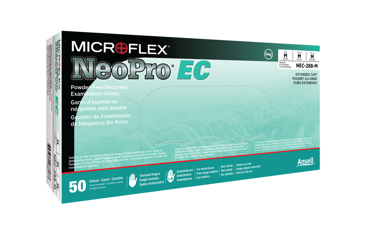 MICROFLEX NeoPro EC Neoprene Exam Gloves Large Green Non-Sterile 50/Bx thumbnail 10