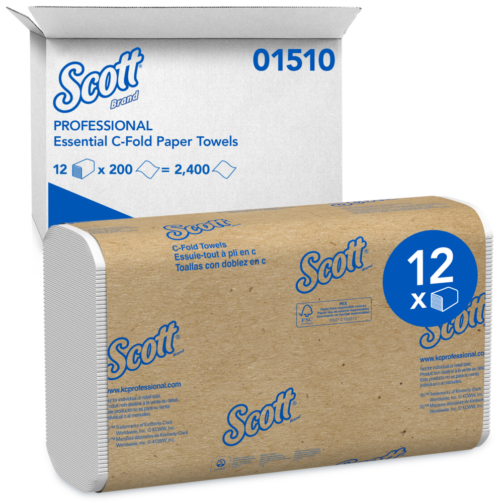 SCOTT C-FOLD TOWELS, 1-PLY (2400) product image