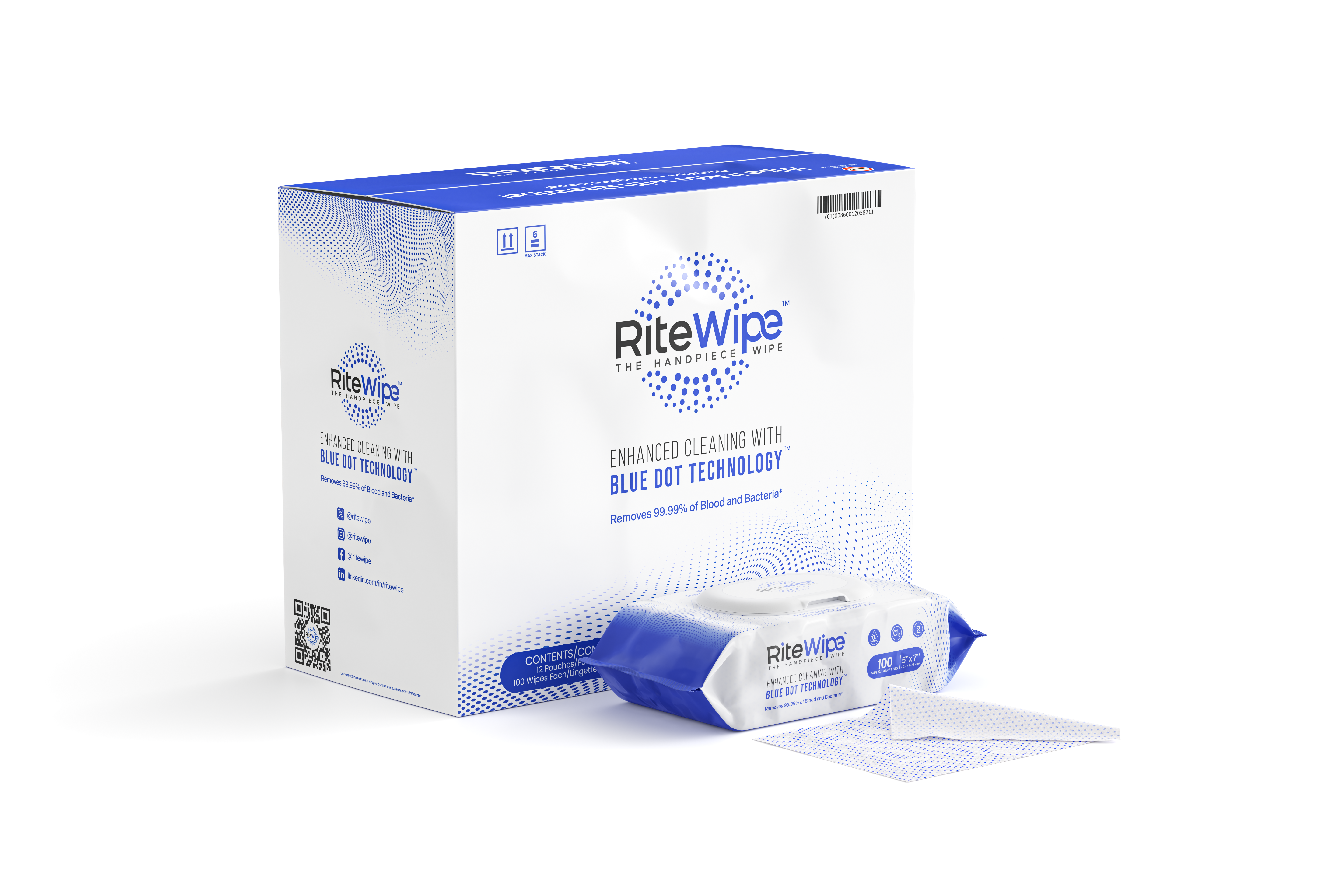 RiteWipe The Handpiece Wipe Handpiece Cleaner Package 100/Pk thumbnail 17