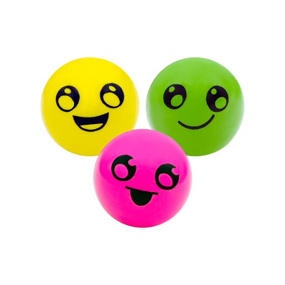 Toy High-Bounce Balls Funny Face Assorted Colors 32 mm 100/Pk thumbnail 2