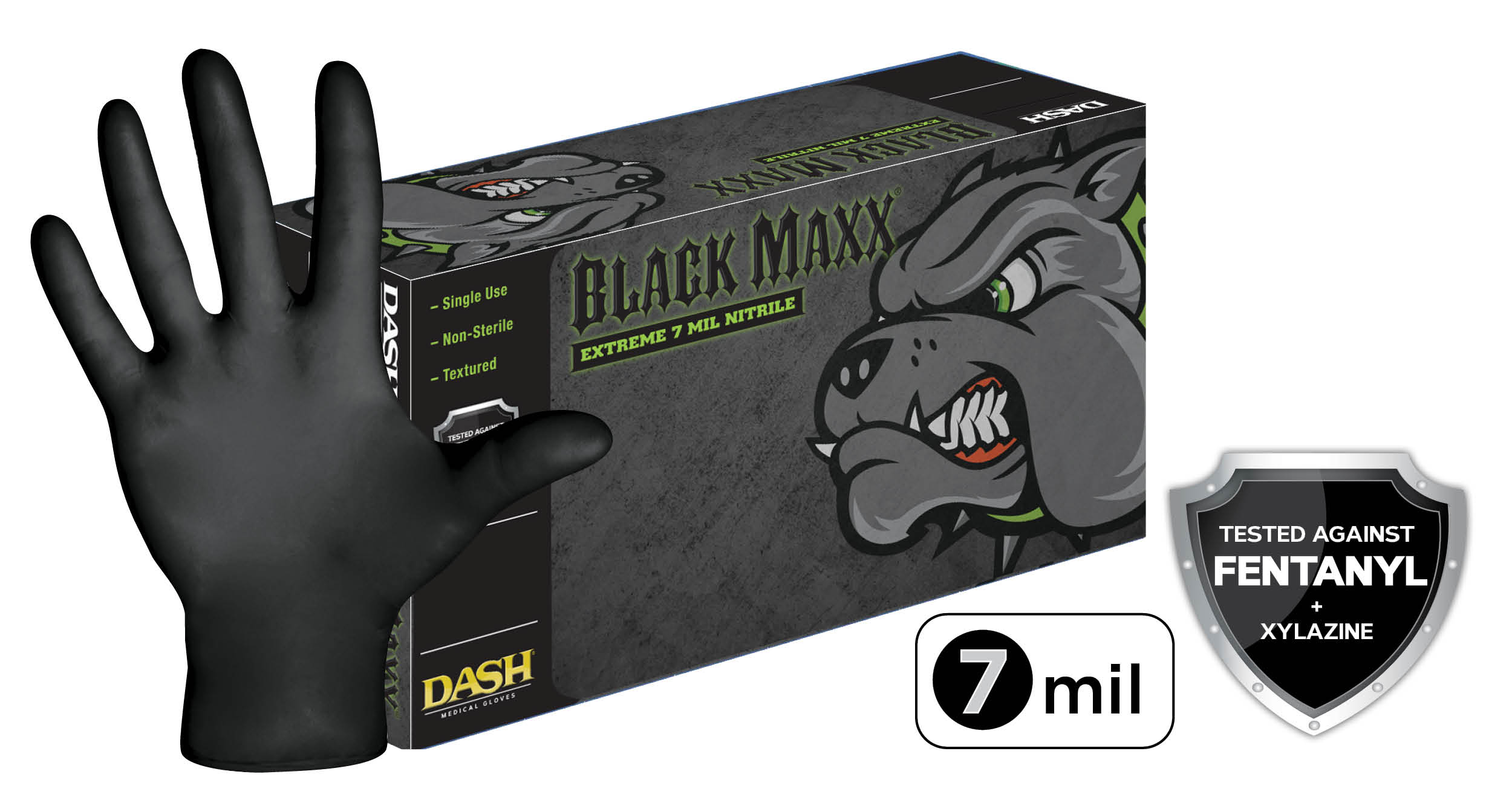 Black Maxx Extreme SM Nitrile PF Txt, Blk (100) product image