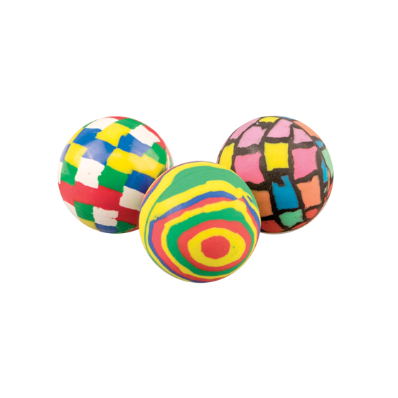 Toy High-Bounce Balls Funky Pattern Assorted Colors 32 mm 36/Pk thumbnail 2