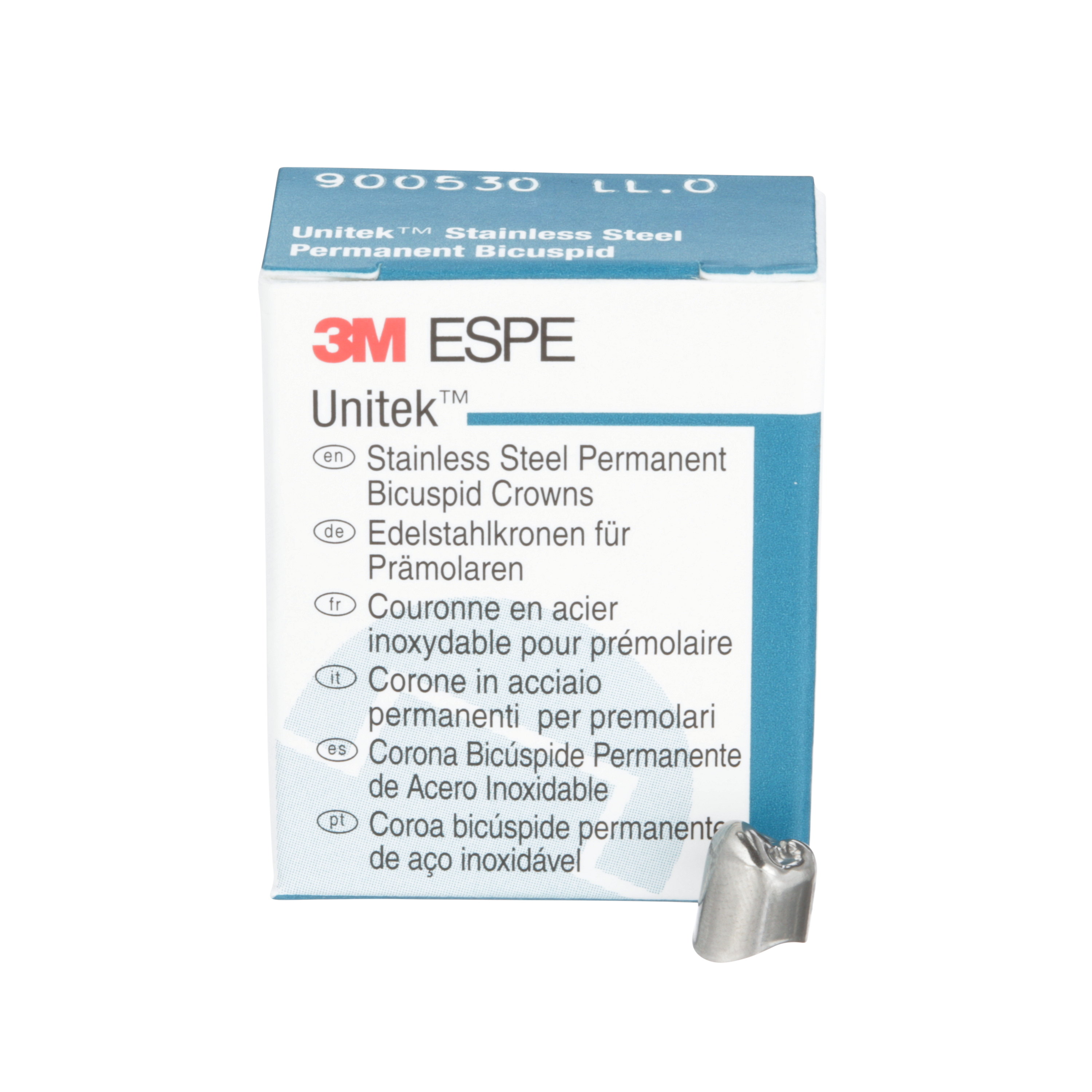 Unitek SS Permanent Max.Bicuspid UR-3 crowns, box of 5 thumbnail 10