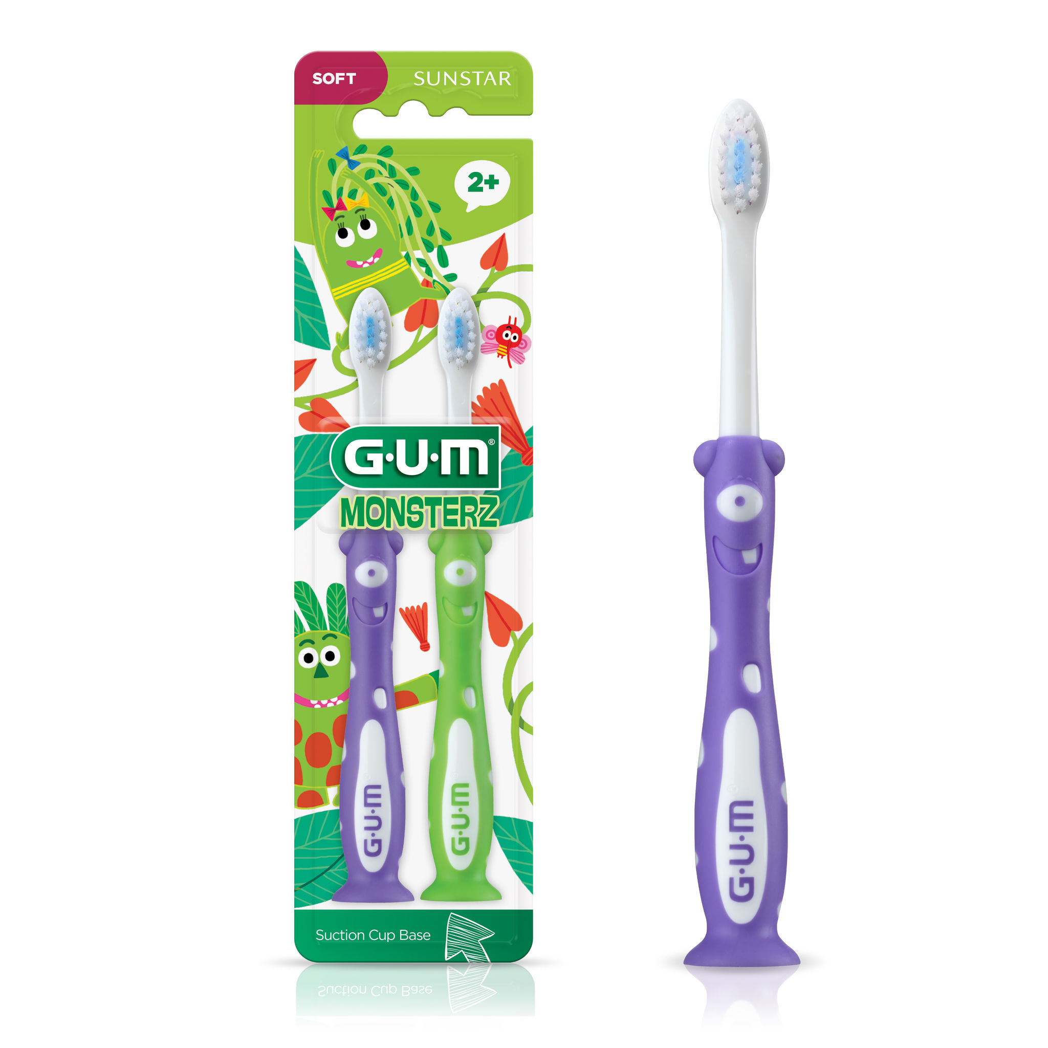 GUM Kids' Monsterz Manual Toothbrush, 12/Pk, 901P product image