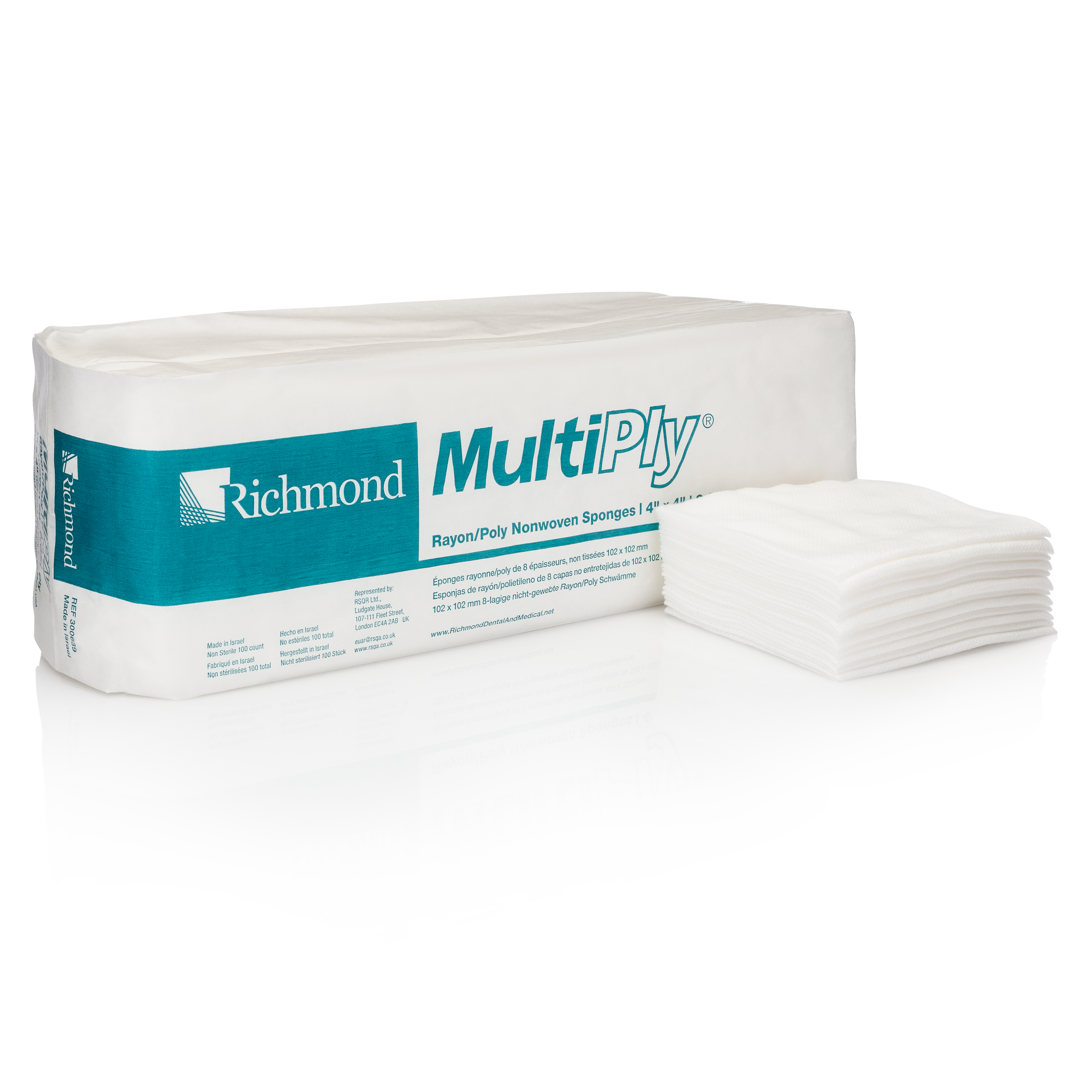 Multiply Cotton Non-Woven Sponge 4x4" 8 Ply Non-Sterile thumbnail 8